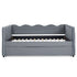 Gingham Daybed With USB Charging Port, Wave-Shaped Design