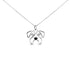 .925 Sterling Silver Diamond Accent Pug Dog Pendant Necklace (I-J Color, I2-I3 Clarity) - 18" Inches