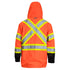 Hi Vis Two Tone Safety Rain Jacket With X Reflective Stripes