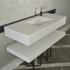 Handcrafted Custom Quartz Sink With Shielf (Qu-116)