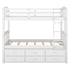 Bunk Bed With Trundle And Drawers, Arched Headboard And Footboard