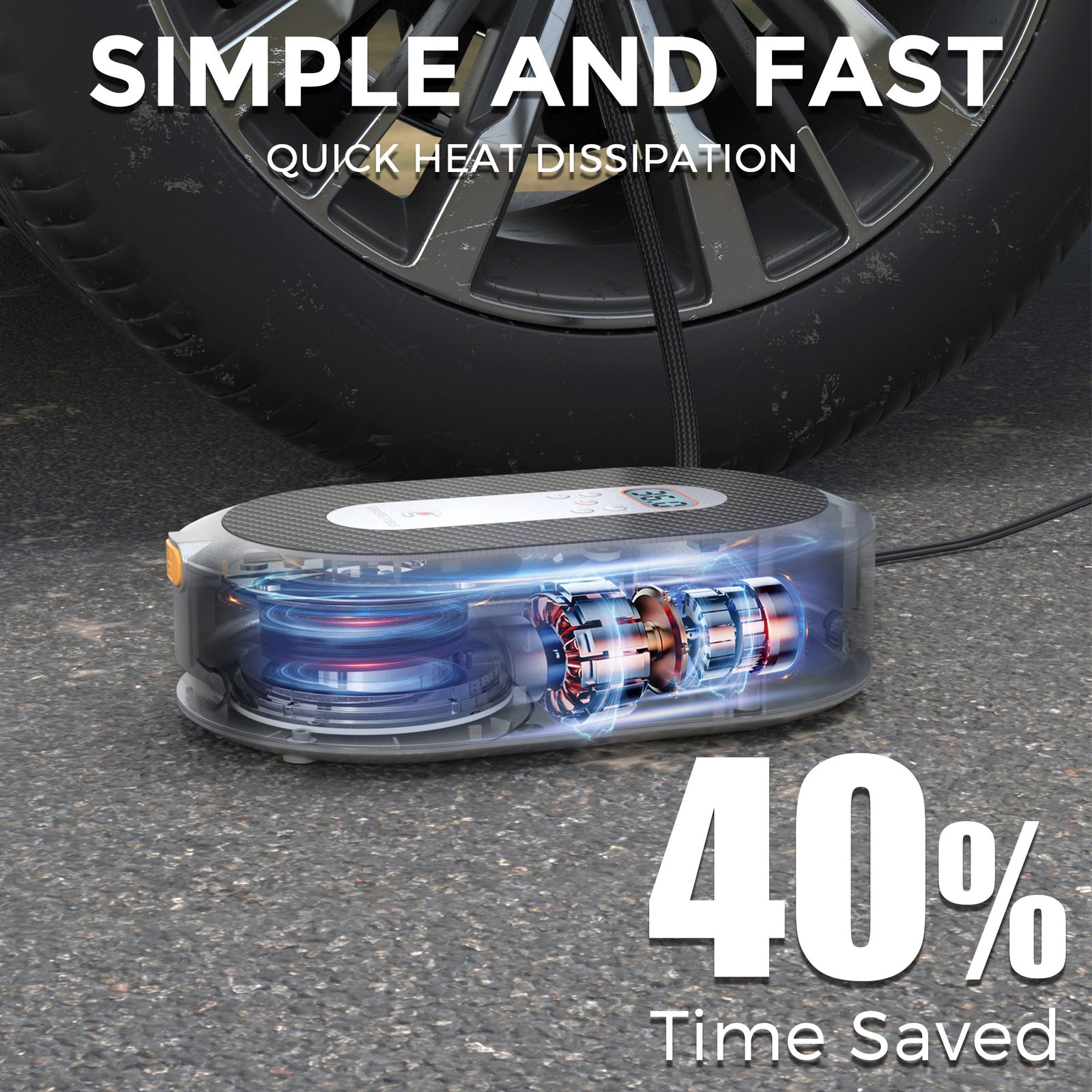 Retractable Car Tire Inflator