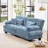 Modular Sectional Sofa, Comfy Cloud Couch Oversized Loveseat, Sectional Couches for Living Room, Modern Chenille Couch for Bedroom, Sleeper Deep Seat Sofa with Throw Pillows, Blue