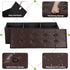 43 Inches Folding Storage Ottoman Bench, PU Leather Storage Chest, Footrest Padded Seat for Bedroom and Hallway, Holds up to 660 lbs, Brown
