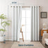 Blackout Curtains for Room Darkening Window Drapes with Rod Pocket 2 Panels Set-White