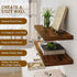 Floating Shelves, 8 Inch Deep Floating Shelves, 24"W x 8"D Wall Shelves Set of 2, Rustic Wood Floating Shelf for Home Decor, Deep Storage Shelves for Kitchen, Bedroom, Living Room, Rustic Brown