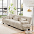 Modular Sectional Sofa Cloud Couch 3-Seater Deep Seat Sofa Couch, Oversized Couch Bed Sectional Couch with Round Bolster Armrests 5 Pillows, Modern Sofa Chair Comfy Couch