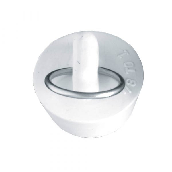Danco 81068 7/8 in. Rubber Drain Stopper in White (1 per Card)