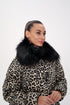 Genuine Polar Fox Leopard Luxe Down Parka