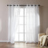 White Leaf Sheer Curtains for Living Room/Bedroom