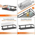 PUSDON Hanging Storage Baskets Organizer Wall Mount, Metal Wire Storage Bin Rack for Kitchen Bathroom Shower Spice Shelf Home Decor Essentials Black-2 Packs (Hollowout)