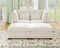 Oversized Modular Sofa, Extra Deep Cloud Chenille Sectional Couch with Ottoman Chaise, Fluffy Chenille 2 Seater Sofa Bed for Living Room, Villa (Sofa Bed 4 Seater, Chenille White)