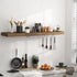 Fun Memories Floating Shelves - 10.3 Inch Deep Wall Shelf for Decor & Storage - Wall Mounted Display Shelving with Invisible Heavy-Duty Metal Bracket - 36"x 10.3"x 1.8" 1 Pack, Walnut