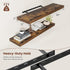12" Deep Floating Shelves for Wall 36 Inches Long, Heavy Duty Wall Shelves for Bedroom Bathroom Kitchen Laundry Room, Farmhouse Rustic Shelves for Home Decor, 36" X 12" X 2" Set Of 2, Rustic Brown