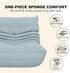 Bean Bag Chair for Adults, Bean Bag Sofa - Adult Size with Soft Waterproof Fabric for Living Room, Apartments, Reading Corner, Gaming, and Movie Venue (Mist Blue)