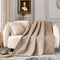 DaDa Bedding Elegant Fringed Cotton Quilted Throw Blanket - Luxurious Solid Soft Paisley Pattern, Cozy Lightweight Lap Throw, Perfect for Couch or Bed, Neutral Sandy Taupe Tan Beige, 50x60 Inches