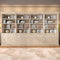 Vyre 71" Tall Farmhouse Bookshelves with Drawers, Set of 4 – Large Modular Bookcase with Adjustable Shelves, Storage Cabinet for Living Room, Kitchen, Home Office, Brown
