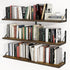 Heimlove 36 Inch Floating Bookshelves Set of 3,Heavy Duty Wall Mounted Bookshelves,Rustic Brown Wall Bookshelf for Living Room,Bedroom,Kitchen,Laundry Room Storage & Decor