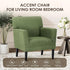 COLAMY Modern Accent Chair for Living Room, Upholstered Fabric Accent Armchair with Back, Soft Single Sofa Chair with Arms for Bedroom/Office/Reception Room, Green