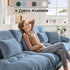 Modular Sectional Sofa, Comfy Cloud Couch 4 Seater Couch, Sectional Couches for Living Room, Modern Chenille Oversized Couches for Bedroom, Sleeper Deep Seat Sofa with Throw Pillows, Blue