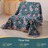 Boho Throw Blanket for Bed,100% Ultra Cotton Soft Breathable Bed Throw Floral Printed Farmhouse Decor Rustic Bed Throws for Couch Sofa Quilt White Flowers 60" x 80"