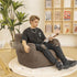 Bean Bag Chair with Filler, Bean Bag Sofa with Tufted Soft Stuffed Filling, Fluffy and Lazy Sofa, Comfy Cozy BeanBag Chairs with Memory Foam for Dorm, Apartment, Living Room (Brown)