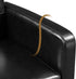 Yaheetech Mid-Century Accent Chairs, PU Leather Modern Upholstered Living Room Chair, Cozy Armchair Button Tufted Back and Wood Legs for Bedroom/Office/Cafe Black