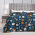 Baseball Football Basketball Sport Theme Throw Blanket 50x40 Inch Soft Fleece Blanket Men Women Gift for Kids Boys Girls for Party Couch Sofa Bed Deco Blankets