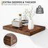 Fun Memories Floating Shelves - 2 Pack 12 Inch Deep Rustic Wooden Wall Shelves - Extra Deeper & Thicker Wall Mounted Storage Shelf for Living Room, Kitchen, Farmhouse - 16" W x 12" D x 1.5" H - Brown