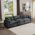 Mid-Century Modern 3 Seater Sectional Sofa With Arm And Throw Pillows