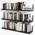 Heimlove 36 Inch Black Floating Bookshelves Set of 3,Heavy Duty Wall Mounted Bookshelves,Bookshelf for Living Room,Bedroom,Kitchen,Laundry Room Storage & Decor