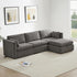 CHITA Oversized Modular Sectional Sofa Set, FSC Certified L Shaped Couch with Reversible Chaise,Modular Sectional Couch for Living Room,112 inch Width, 4 Seat Modular Sofa with Storage Ottoman, Grey