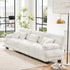 Modular Sectional Sofa Cloud Couch 3-Seater Deep Seat Sofa Couch, Oversized Couch Bed Sectional Couch with Round Bolster Armrests 5 Pillows, Modern Sofa Chair Comfy Couch(White)