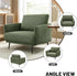 Oversized Accent Chair Set of 2 for Living Room Chairs Reading Arm Chair Comfy Modern Single Sofa Side Chairs with Metal Legs & Soft Cushion for Bedroom, Balcony,Waiting Room (Polyester, Moss Green)