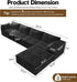 157.5" L Shaped Modern Sofa Modular Sectional Cloud Couch with Ottoman,Deep Seat Upholstered Couches with Corduroy Fabric for Living Room Furniture,Bedroom and Apartment,No Assembly Required,Black