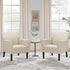 COLAMY Accent Chair Set of 2 for Living Room, Modern Upholstered Fabric Accent Armchair with Back, Soft Single Sofa Chair with Arms for Bedroom/Office/Reception Room, Oatmeal
