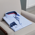 Jordan Button-Up Shirt With Contrast Details // Navy Stripe // Contemporary Fit (Regular)