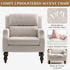 Kidol & Shellder Beige Oversized Accent Chair for Living Room Mid Century Modern Reading Chair with Back Wide Upholstered Comfy Single Sofa Chair for Bedroom Lounge Side Corner Boucle Fabric Armchair
