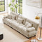 Modular Sectional Sofa Cloud Couch 3-Seater Deep Seat Sofa Couch, Oversized Couch Bed Sectional Couch with Round Bolster Armrests 5 Pillows, Modern Sofa Chair Comfy Couch