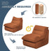 Misolant Bean Bag Chairs，Big Corduroy Fabric Sofa Bean Bag Chair for Adults and Teens with High-Resilience Sponge, Non-Slip Base Floor Lounge Sofa for Home, Living Room, Bedroom, Gaming Brown