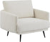 Oversized Accent Chair Set of 2 for Living Room Chairs Reading Arm Chair Comfy Modern Single Sofa Side Chairs with Metal Legs & Soft Cushion for Bedroom, Balcony,Waiting Room (Chenille, Oatmeal)