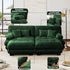 Modular Sectional Sofa, Cloud Couch U Shaped Sectional Couches for Living Room, Green Couch Oversized Loveseat with Movable Ottoman, Modern Deep Seat Sofa with Throw Pillows, Chenille