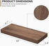 Fun Memories Floating Shelves - 16 Inch Wall Shelf for Decor & Storage - Wall Mounted Display Shelving with Invisible Heavy-Duty Metal Bracket 2Pack, Walnut