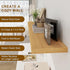 Fun Memories Floating Shelves, 8 Inch Deep Floating Shelves, Rustic Wood Fireplace Mantel 48 in Long, 48 x 8 Floating Wall Shelves for Living Room, Kitchen, Bedroom, Oak Color, 1 Pack