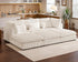 Oversized Modular Sofa, Extra Deep Cloud Corduroy Sectional Couch with Ottoman Chaise, Fluffy Chenille 6 Seater Couch Bed for Living Room, Villa (Sofa Bed 6 Seater, Corduroy White)
