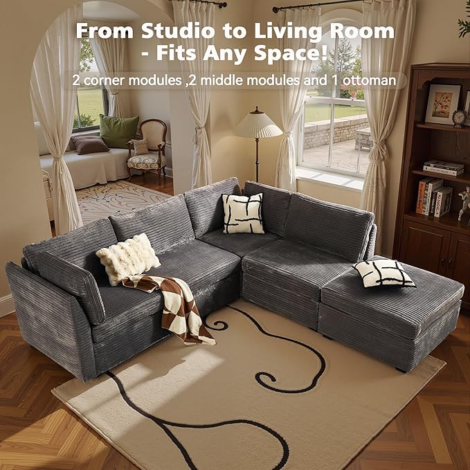 Modular Sectional Sofa, 130.7