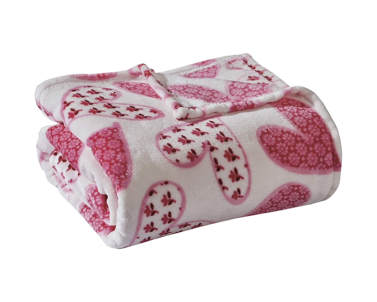 Decor & More Amor Eterno Be Mine Love Collection Valentine's Day Heart Ultra Plush Throw Blanket (50