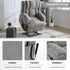 Dual Motor Power Lift Recliner Chair with Massage and Heat for Elderly People, Infinite Position, Light Grey Recliner Chair, Chenille Fabric Lift Chair