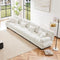Modular Sectional Sofa Cloud Couch 4-Seater Deep Seat Sofa Couch, Oversized Couch Bed Sectional Couch with Round Bolster Armrests 6 Pillows, Modern Sofa Chair Comfy Couch(White)