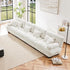 Modular Sectional Sofa Cloud Couch 4-Seater Deep Seat Sofa Couch, Oversized Couch Bed Sectional Couch with Round Bolster Armrests 6 Pillows, Modern Sofa Chair Comfy Couch(White)